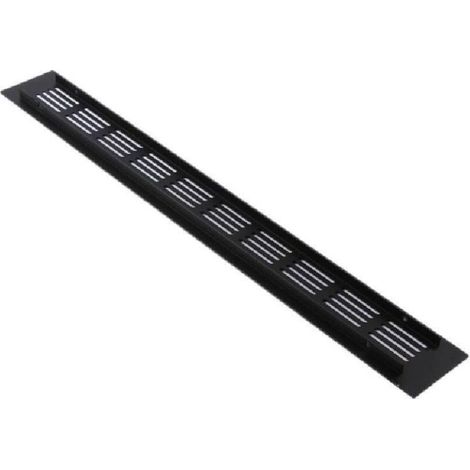 Lot de 2 grilles de ventilation rectangulaires en alliage d'aluminium pour placards de cuisine- 400 mm x 50 mm (1/5)