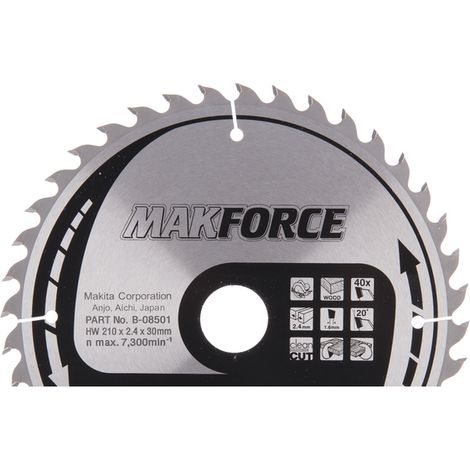Lame de scie Makita MFORCE 210x2 4x30 0 mm Z40 20°