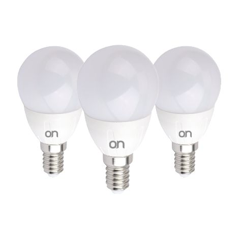 KIT 3 LAMPADINE LED MINI GOCCIA E14 6W LUCE NATURALE 4000°K