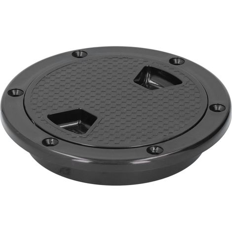 Plaque de pont de bateau ronde de 10 cm (4 pouces) en ABS anti-UV, couvercle de trappe d'inspection, accessoire marin noir (1/5)