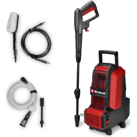 Einhell idropulitrice a batteria HYPRESSO 36/105 Power X-Change (36 V, 105 bar, 270 l/h, tubo alta pressione 4m, tubo aspirazione 5m, 2 ugelli, spazzola di lavaggio, lancia, senza batterie)