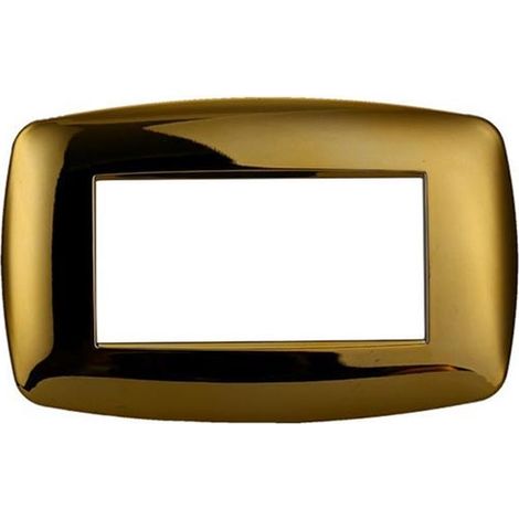 Ettroit Plaque compatible Bticino Livinglight 4 modules slim plastique, coloris or brillant - LN87412