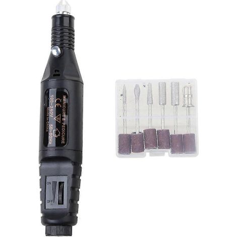Mini-USB-Schleifer mit 6 Schleifköpfen, Drehzahl 3000-20000 U/min, 4 einstellbare Geschwindigkeiten für elektrische Bohrmaschinen.