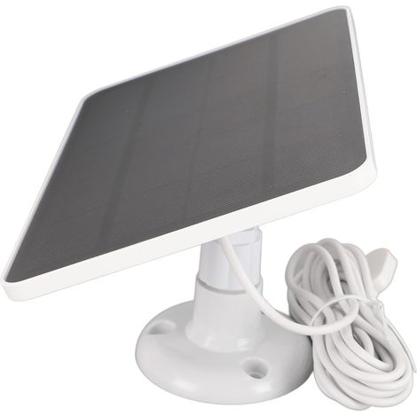 Panneau solaire 4W 5V pour caméra de sécurité, chargeur solaire haute efficacité pour Arlo Pro 4, Ultra 2, Pro 3, Ultra Pro 5S et Pro 3 (blanc) (1/5)