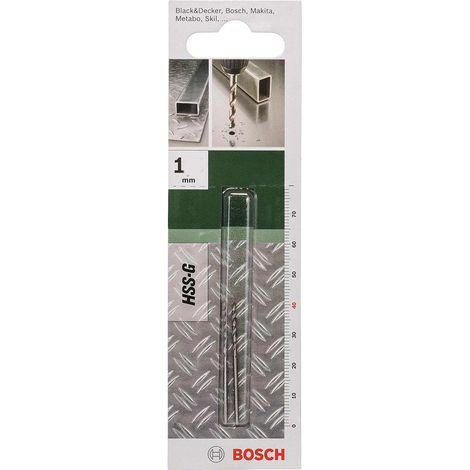 Bosch Accessories 2609255034 HSS Metall-Spiralbohrer 1 mm Gesamtlänge 34 mm geschliffen DIN 338 Zy (1/4)