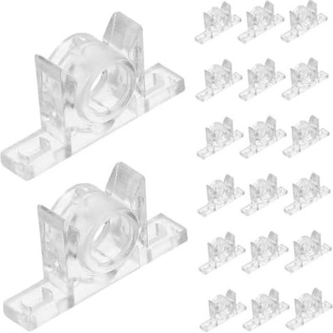 Lot de 20 loquets de porte en plastique transparent pour armoires et placards fermeture silencieuse et sécurisée installation facile meubles (1/5)
