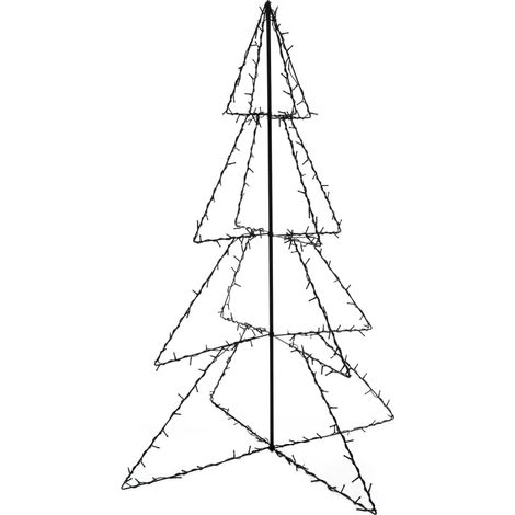 INLIFE Arbre de Noël cône 240 LED d'intérieur/d'extérieur 115x150 cm (1/4)
