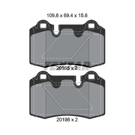 Kit de plaquettes de frein, frein à disque Textar 2016501 ASTON MARTIN