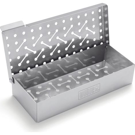 Weber Räucher Box Universal, Edelstahl für alle Gasgrills ab Weber Q 200/2000-Serie