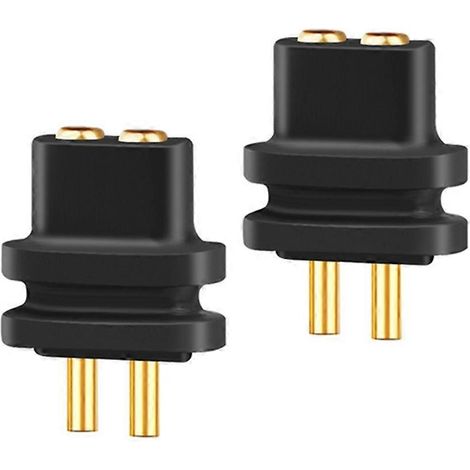 Deux prises jack femelles pour casque à 2 broches de 0,78 mm avec faces femelles convexes, compatibles avec les broches mâles de 0,7 à 0,8 mm (noires). (1/5)