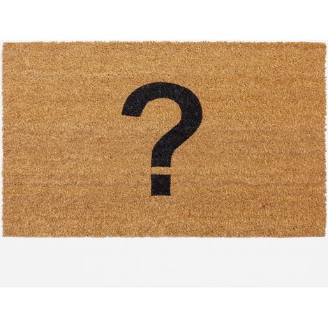 Kokos-Fußmatte mit rutschfester Unterseite Doubts (1/4)