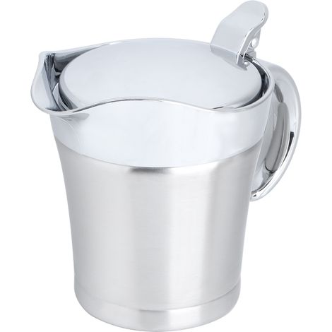 Saucentopf/Servierkrug aus doppelwandigem Edelstahl 304, 450 ml (1/5)