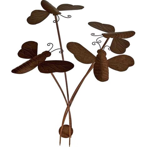 Tuteur à planter en fer abeilles 65 x 12 4cm