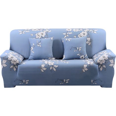 Housse de Canapé Polyester Extensible Imprimé Floral Protection Meuble pour Canapé 4 Places 240-300 cm Antidérapante Durable (1/5)