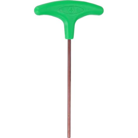 T-Handle Hex Wrench 4mm Metric Steel S2 T-Key Green (1/5)