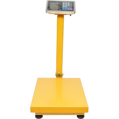 Bilancia elettronica da pavimento a piattaforma, portata 350 kg, con braccio pieghevole e schermo LCD. Breckner Germany (1/5)