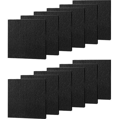 3789 Filtres à charbon actif de rechange compatibles avec la poubelle de cuisine biologique HMF (3 litres), 125 mm, filtres à charbon absorbant les odeurs (paquet de 12) (1/5)