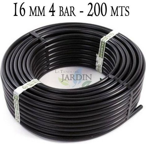 Suinga – Tube d'irrigation polyéthylène 16 mm – Longueur 200 mètres – Pression 4 bars – Épaisseur 1,2 mm – Pour irrigation goutte à goutte (1/4)