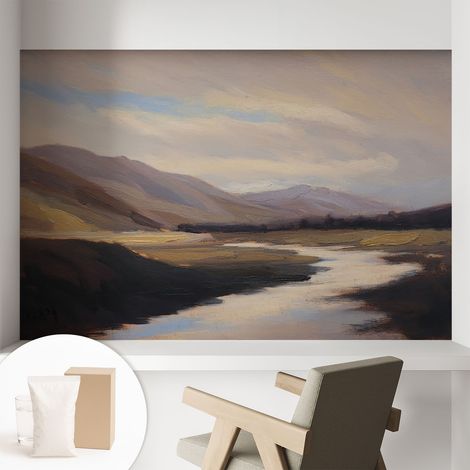Papier peint avec colle pour décoration moderne de salon chambre à coucher cuisine et bureau Facile Calme naturel 104x70 cm (1/5)