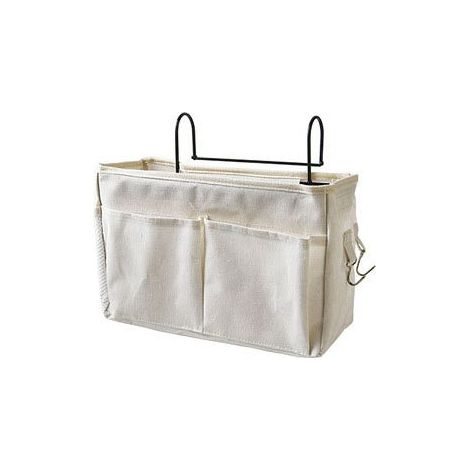 Sac de rangement créatif en tissu à suspendre, sac de rangement de chevet à suspendre, sac à suspendre, blanc (1/4)