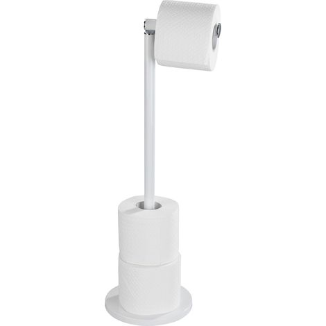 Piantana portarotolo e portascopino 2 in 1 bianco WENKO