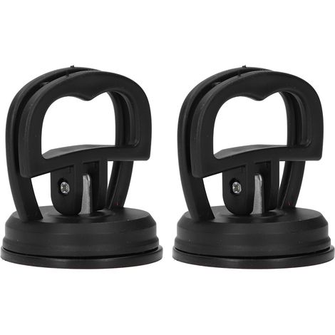 2 pièces Ventouse de Soulevement Puissante, Décolleuse à Une Main pour Carrelage, Coque de Voiture et Démontage Téléphone - Noir (1/5)