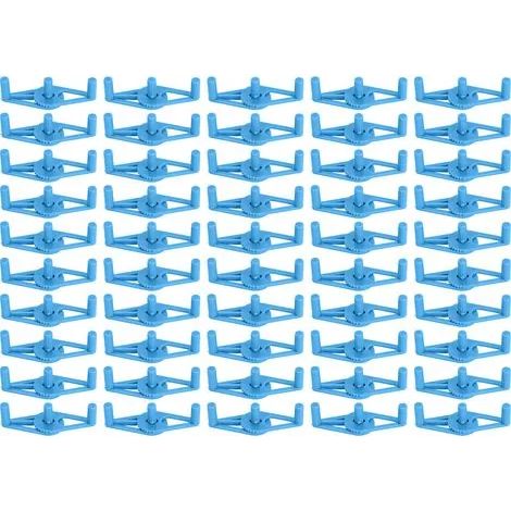 Lot de 50 clips de support pour plantes, réutilisables et réglables, pour légumes (bleu). (1/3)