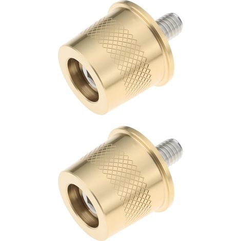 1 Paire D'adaptateurs de Bornes Courtes en Laiton (12 V - D22X17,5 - M6) Compatible avec Convertisseur Conique de Batterie 580 (1/5)