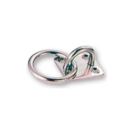 SANS MARQUE Platine avec anneau en inox, diam 6mm