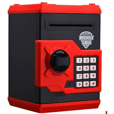 tirelire Lectronique (rouge) Avec Bobine D'argent Automatique, Mini Coffre-fort Atm, Jouets D'pargne Pour Enfants, Cadeaux D'anniversaire De Nol P (1/5)