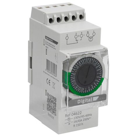 Inter horaire 16A 24h 2mod. - Digital electric 04622