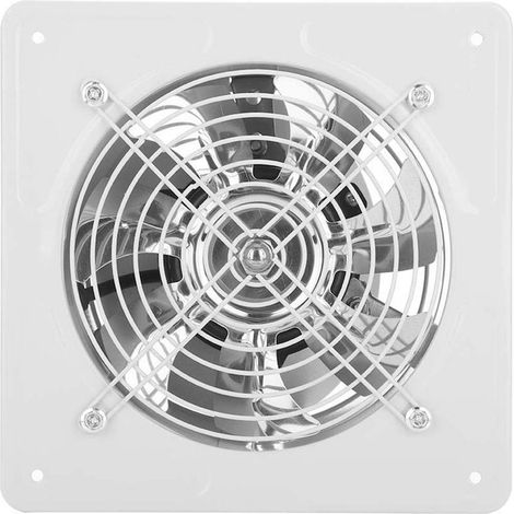 Ventilateur mural d'extraction 40W 220V basse noise pour salle de bain, cuisine, garage – ventilation efficace et installation facile (blanc) (1/4)