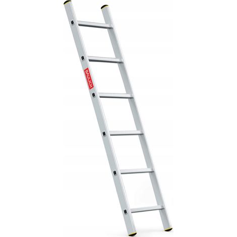 Baulich – Échelle d'appui aluminium 1x6 échelons – Charge maximale 150 kg – Hauteur de travail 2,69 m – Poids léger 2,3 kg (1/5)