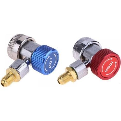 Kit d'adaptateur de raccord rapide R134A. conversion de connecteur CVC haut et bas réglable avec évasement mâle SAE. adapté aux raccords de tuyau de manomètre de collecteur