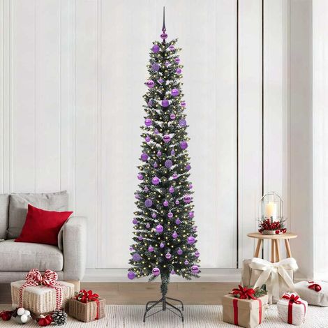 vidaXL Sapin de Noël artificiel Vert 240 cm PVC, plastique et acier (1/5)