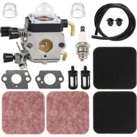 Vergaser mit Luftfilter und Kraftstoffleitung für Rasenmäher FS85, FS85R, FS80, FS72, FS74, FS75, FS76 und FS85RX, ersetzt C1Q-S97 und C1Q-S186 (1/5)