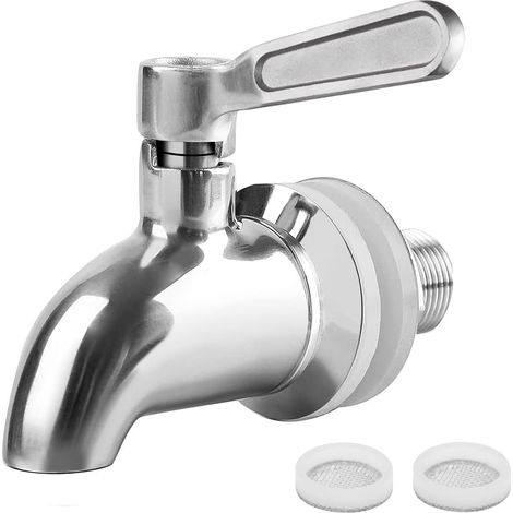 Robinet de Remplacement pour Distributeur de Boissons - Tonneau de Vin, Bière ou Boisson en Acier Inoxydable, Inusable, 16mm (1/5)
