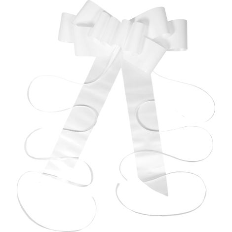 Nœud Décoratif pour Voiture, Grand Modèle 31 Pouces en PVC Blanc (1/5)