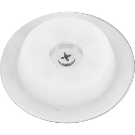 Bouchon vidange baignoire - 42-44 mm - inox/silicone - blanc (1/5)