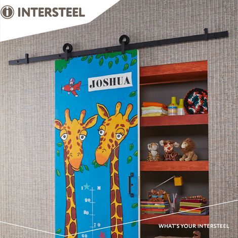 Intersteel Schiebetürsystem 200 cm Modern Top Schwarz (1/5)