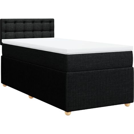 Maison Exclusive - Giroletto a Molle con Materasso Nero 100x200 cm in Tessuto (1/5)