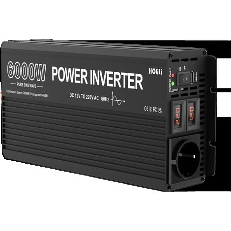 Convertisseur de tension, 3000W de puissance, performance efficace, 6000W-12V-220V-50HZ (1/2)