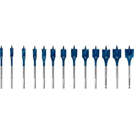 Coffret de 13 forets de fraisage plats Expert SelfCut Speed (pour bois tendre, aggloméré, Ø 10-32 mm, accessoire professionnel pour perceuses à percussion) (1/4)
