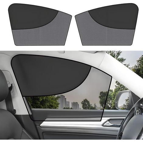 2PCS Pare-Soleil Voiture Magnétiques Double Couche, Auto Pare Soleil Vitre Laterale avec Ombrage Complet/Partiel, Bloquer Les Rayons UV/Chaleur, Pose Rapide, Protege Soleil Voiture Avant Conducteur