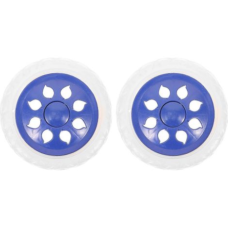 Lot de 2 roulettes universelles de rechange pour chariot de courses ou fauteuil roulant-16.5x16.5cm