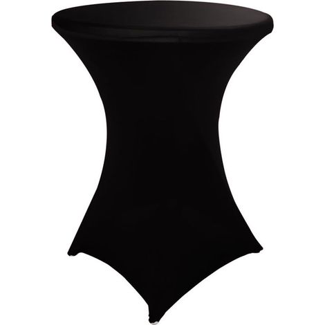Nappe noire antitache - nappe cocktail - idéale pour les fêtes, bars, mariages, anniversaires, banquets - 60 x 110 cm (1/5)