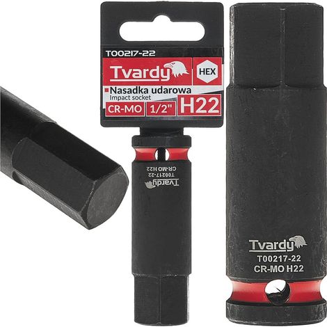 Douille à impact HEX 1/2" H22 CR-MO (10/100) (1/4)