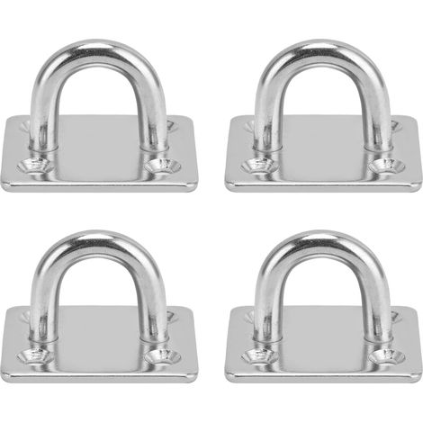 4 Œillets avec crochet fermé 6 en acier inoxydable 304 pour fixation murale et plafond, quincaillerie de suspension robuste. (1/5)