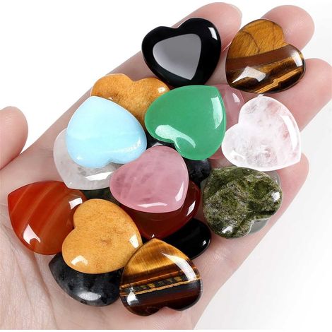 Coeur - Pierre Naturelle - Décoration De Pâques - Ornement Intérieur - Lot De 1 Pièce (1/5)