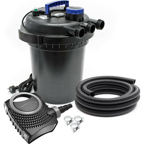 Kit set bassin 6000 litres 11 watts UVC pompe 8000 l/h tuyau 10 m kit de filtration (1/5)
